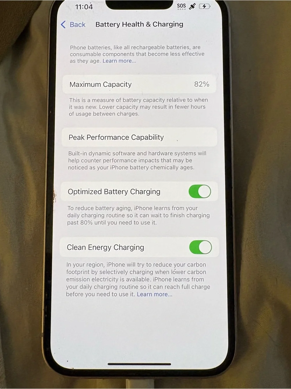 iPhone 14 256 GB light purple good Condition Health unlocked reset